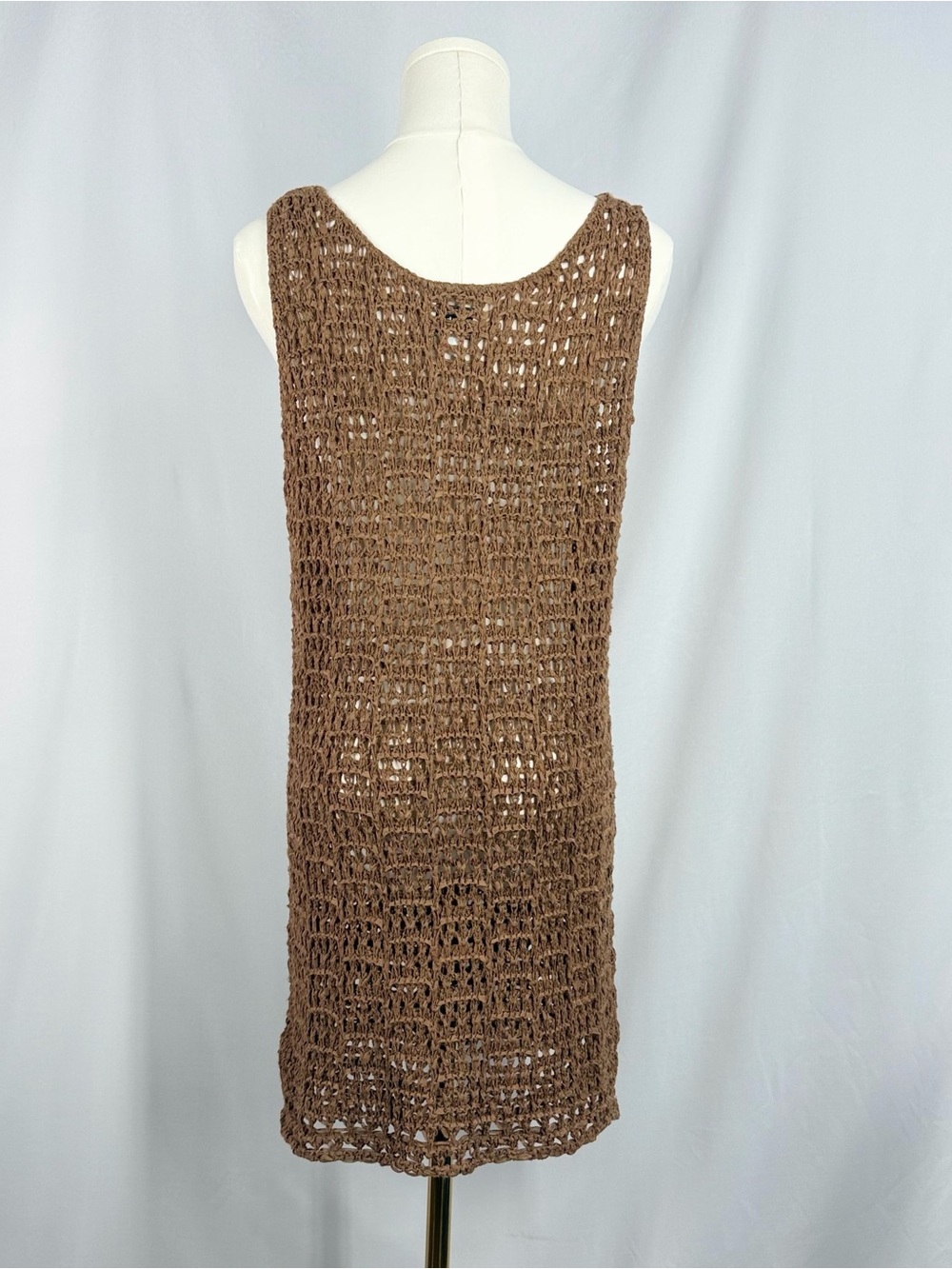 Rhythm Womens Crochet Swim Beach Cover Up Dress Maddie ScoopNeck Mini Boho Small - Picture 5 of 12